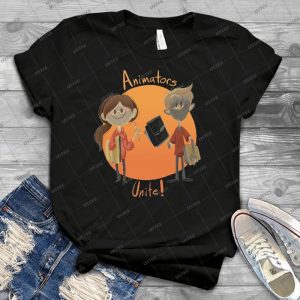 Animators Unite 2 - Vintage Mens Shirt Tshirt For Women Classic Handmade Shirt Retro Graphic Tee