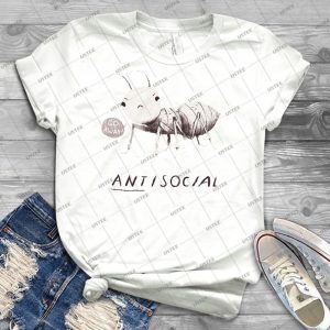 Ant-Isocial 30 - Vintage Men's Shirt Tshirt For Women Classic Handmade Shirt Retro Graphic Tee