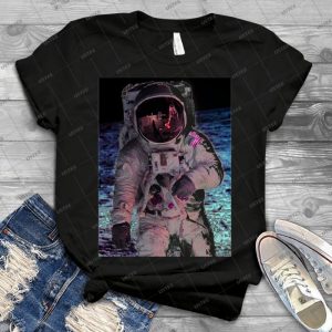 Apollo-11 Lunar Walk 75 - Vintage Mens Shirt Tshirt For Women Classic Handmade Shirt Retro Graphic Tee