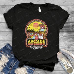 Arcade Wizard 92 - Vintage Mens Shirt Tshirt For Women Classic Handmade Shirt Retro Graphic Tee