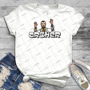 Archer-Krieger Jazz Hands - Vintage Men's Shirt Tshirt For Women Classic Handmade Shirt Retro Graphic Tee