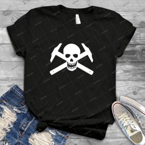 Architectural Jolly Rogers-White Image - Vintage Mens Shirt Tshirt For Women Classic Handmade Shirt Retro Graphic Tee