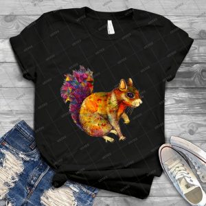 Ardilla Arte 97 - Vintage Mens Shirt Tshirt For Women Classic Handmade Shirt Retro Graphic Tee