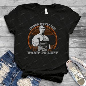 Arnold  Come With Me If You Want To Lift 48 - Vintage Mens Shirt Tshirt For Women Classic Handmade Shirt Retro Graphic Tee