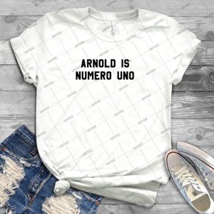 Arnold Is Numero Uno 21 - Vintage Men's Shirt Tshirt For Women Classic Handmade Shirt Retro Graphic Tee