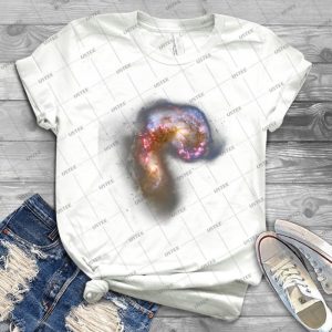 Arp 244 - Ngc 4038 And Ngc 4039, The Antennae Galaxies 99 - Vintage Men's Shirt Tshirt For Women Classic Handmade Shirt Retro Graphic Tee