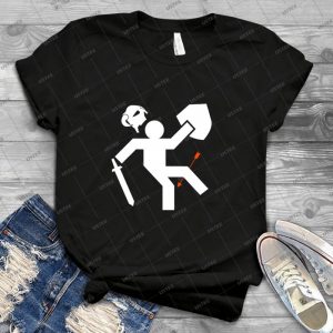 Arrow To The Knee - Vintage Mens Shirt Tshirt For Women Classic Handmade Shirt Retro Graphic Tee