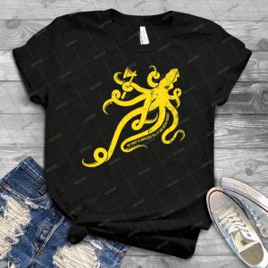 Asha Kraken 7 - Vintage Mens Shirt Tshirt For Women Classic Handmade Shirt Retro Graphic Tee
