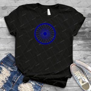 Ashoka Chakra 55 - Vintage Mens Shirt Tshirt For Women Classic Handmade Shirt Retro Graphic Tee