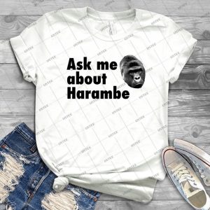 Ask Me About Harambe - Gift Idea Shirt For Men Tee For Women Classic Retro Vintage Graphic T-Shirt