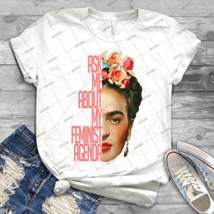 Ask Me About My Feminist Agenda - Gift Idea Shirt For Men Tee For Women Classic Retro Vintage Graphic T-Shirt