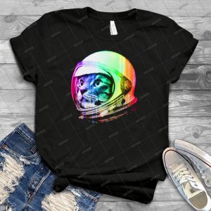 Astronaut Space Cat - Digital Rainbow Version - 77 - Vintage Mens Shirt Tshirt For Women Classic Handmade Shirt Retro Graphic Tee