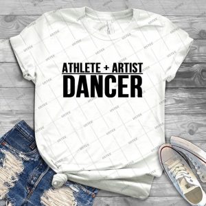 Athlete + Artist = Dancer 22 - Vintage Men's Shirt Tshirt For Women Classic Handmade Shirt Retro Graphic Tee