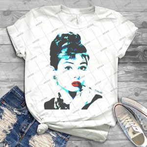 Audrey Hepburn 22 - Vintage Men's Shirt Tshirt For Women Classic Handmade Shirt Retro Graphic Tee
