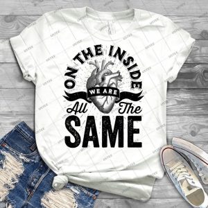 Auf Der Innenseite Sind Wir Alle Gleich- 60 - Vintage Men's Shirt Tshirt For Women Classic Handmade Shirt Retro Graphic Tee