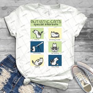 Autistic Cat S Special Interests 94 - Vintage Men's Shirt Tshirt For Women Classic Handmade Shirt Retro Graphic Tee
