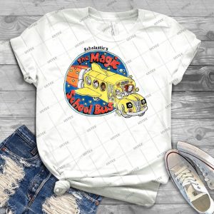 Autobus Scolaire Magique Dã©lavã© - Vintage Men's Shirt Tshirt For Women Classic Handmade Shirt Retro Graphic Tee
