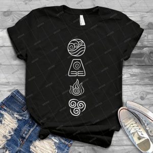 Avatar - The Four Elements 77 - Vintage Mens Shirt Tshirt For Women Classic Handmade Shirt Retro Graphic Tee