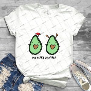 Avocado- Merry Christmas 76 - Best Unisex Trending Handmade T-shirt Gift Idea For Men T-shirt For Woman
