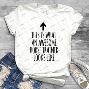 Awesome Horse Trainer - Vintage Men's Shirt Tshirt For Women Classic Handmade Shirt Retro Graphic Tee