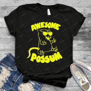Awesome Possum - Vintage Mens Shirt Tshirt For Women Classic Handmade Shirt Retro Graphic Tee