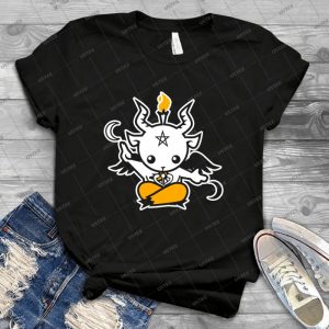 Baby Baphomet 20 - Vintage Mens Shirt Tshirt For Women Classic Handmade Shirt Retro Graphic Tee