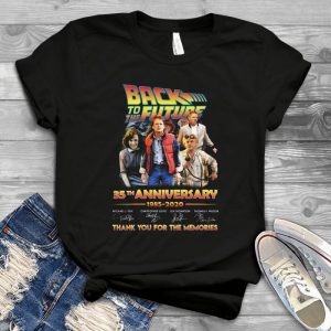 Back To The Future Happy 35th Anniversary 1985-2020 Members Signature Thank You For The Memories Handmade Shirt