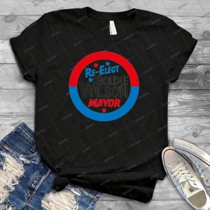 Back To The Future Re-Elect Mayor Goldie Wilson Design - Vintage Mens Shirt Tshirt For Women Classic Handmade Shirt Retro Graphic Tee