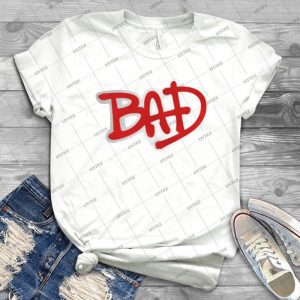 Bad-Michael Jackson - Gift Idea Shirt For Men Tee For Women Classic Retro Vintage Graphic T-Shirt
