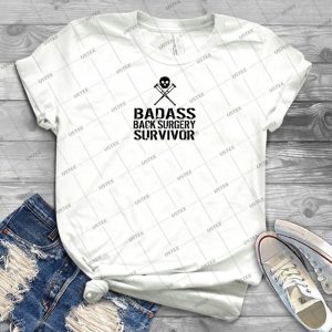 Badass Back Surgery Survivor - Vintage Men's Shirt Tshirt For Women Classic Handmade Shirt Retro Graphic Tee