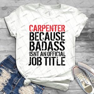 Badass Carpenter - Vintage Men's Shirt Tshirt For Women Classic Handmade Shirt Retro Graphic Tee