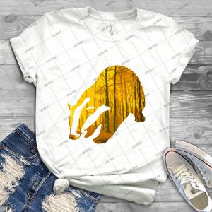Badger Yellow Forest - Gift Idea Shirt For Men Tee For Women Classic Retro Vintage Graphic T-Shirt
