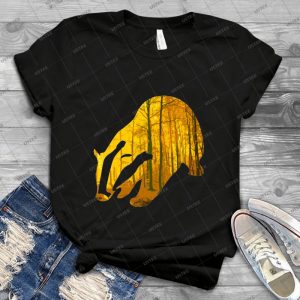 Badger Yellow Forest 10 - Vintage Mens Shirt Tshirt For Women Classic Handmade Shirt Retro Graphic Tee