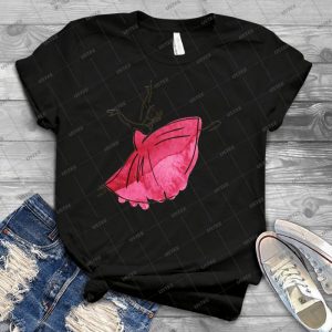 Ballerina Figure Watercolor 98 - Vintage Mens Shirt Tshirt For Women Classic Handmade Shirt Retro Graphic Tee