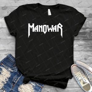 Band Manowar Logo White - Best Unisex Trending Handmade T-shirt Gift Idea For Men T-shirt For Woman