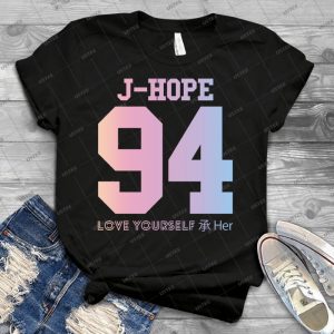 Bangtan Boys - Bts - J-Hope Love Yourself - Vintage Mens Shirt Tshirt For Women Classic Handmade Shirt Retro Graphic Tee