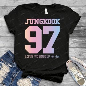 Bangtan Boys - Bts - Jungkook Love Yourself - Best Unisex Trending Handmade T-shirt Gift Idea For Men T-shirt For Woman