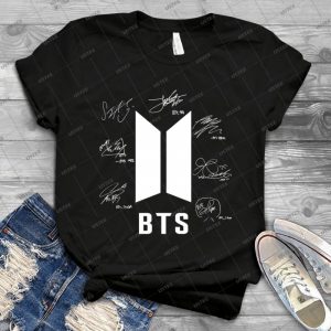 Bangtan Boys Signature Autograph - Gift Idea Shirt For Men Tee For Women Classic Retro Vintage Graphic T-Shirt