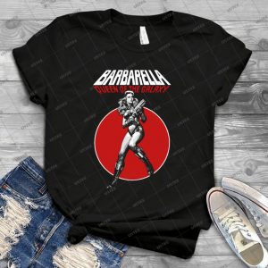 Barbarella - Queen Of The Galaxy 76 - Vintage Mens Shirt Tshirt For Women Classic Handmade Shirt Retro Graphic Tee
