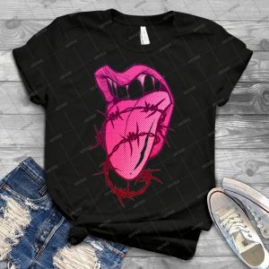 Barbed Tongue 88 - Vintage Mens Shirt Tshirt For Women Classic Handmade Shirt Retro Graphic Tee