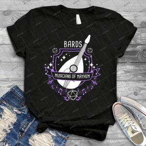 Bard Class 31 - Vintage Mens Shirt Tshirt For Women Classic Handmade Shirt Retro Graphic Tee