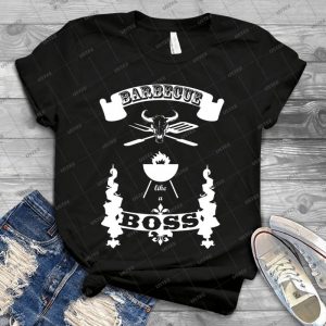 Bbq Pit Boss - Vintage Mens Shirt Tshirt For Women Classic Handmade Shirt Retro Graphic Tee