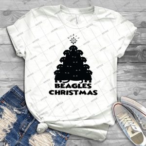 Beagles Christmas Funny Beagles Christmas Tree 89 - Gift Idea Shirt For Men Tee For Women Classic Retro Vintage Graphic T-Shirt