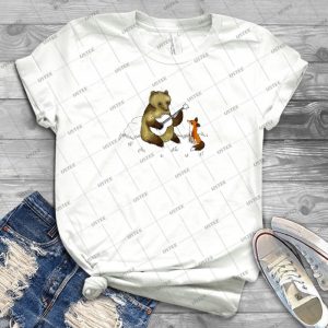 Bear  Fox 22 - Trending Shirt For Women Vintage Retro Tee For Men Kid's T-Shirt Handmade Shirt