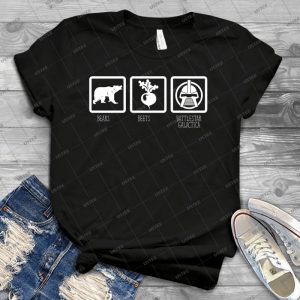 Bears Beets Battlestar Galactica-The Office - Vintage Mens Shirt Tshirt For Women Classic Handmade Shirt Retro Graphic Tee