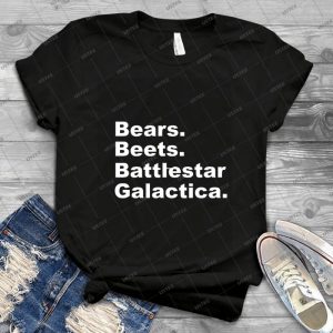 Bears Beets Battlestar Galactica 80 - Vintage Mens Shirt Tshirt For Women Classic Handmade Shirt Retro Graphic Tee