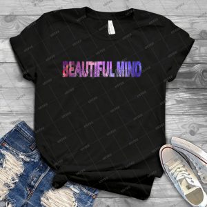 Beautiful Mind - Vintage Mens Shirt Tshirt For Women Classic Handmade Shirt Retro Graphic Tee