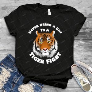 Beautiful Tiger Never Bring A Bat To A Tiger Fight Zombie Lovers Shirt - Vintage Mens Shirt Tshirt For Women Classic Handmade Shirt Retro Graphic Tee