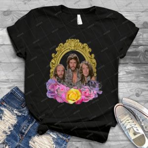 Bee Gees Framed With Flowers - Best Unisex Trending Handmade T-shirt Gift Idea For Men T-shirt For Woman