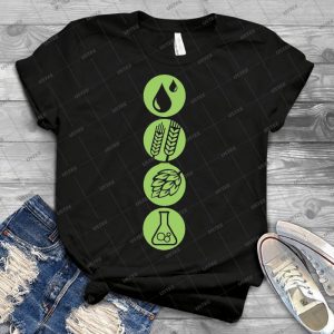 Beer- Water, Barley, Hops & Yeast - Best Unisex Trending Handmade T-shirt Gift Idea For Men T-shirt For Woman